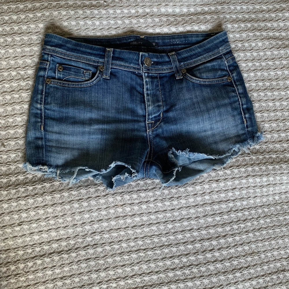 Fidelity Distressed Blue Jean Shorts